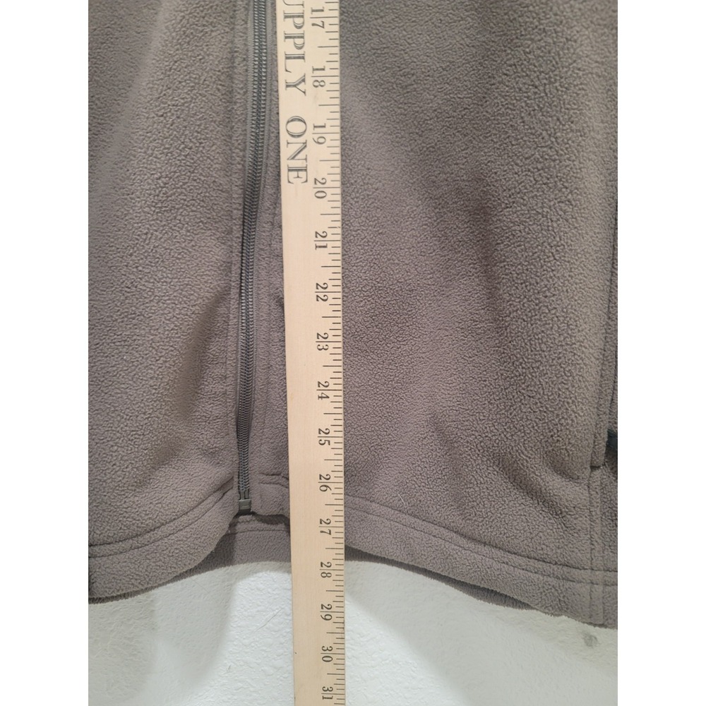 LL Bean Polartec Fleece Jacket Mens Large Tall Brown Full Zip Outdoor Pullover - Picture 5 of 10